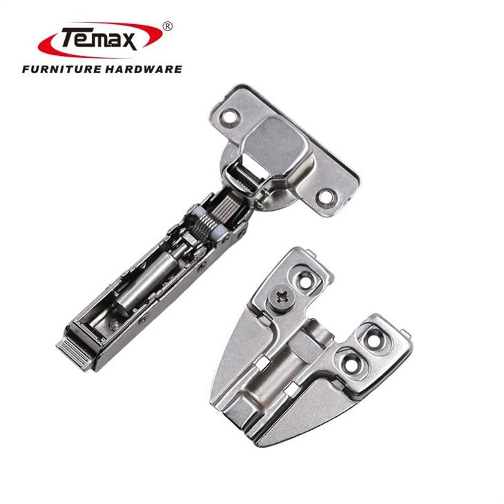 Temax Clip-on 3D Soft Close One Way Cabinet Narrow Gap Door Hinge With Hook