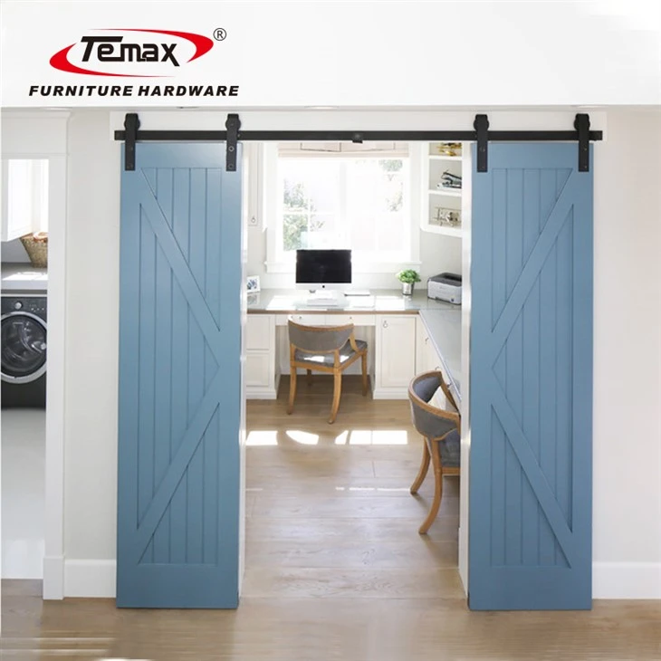Temax সফট ক্লোজ সাইড মাউন্টেড বার্ন ডোর স্লাইডিং হার্ডওয়্যার